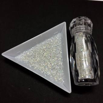 Đá rắc trắng bảy màu, đá rắc móng trang trí móng shop nailart