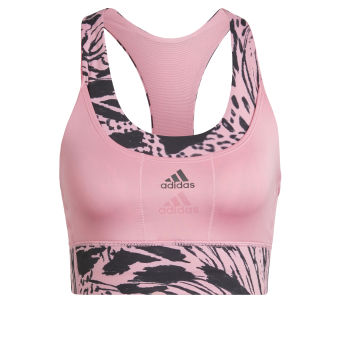 adidas Tập luyện Áo Bra Họa Tiết Medium Support adidas Running Nữ Hồng HL6113