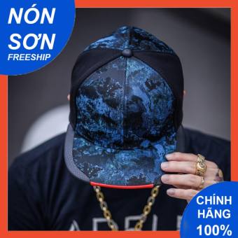 Nón Sơn Snapback xanh loang mỏ ngang bằng phong cách hip hop / Nón Snapback Nón Sơn chính hãng