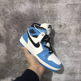 Giày thể thao JORDAN 1 xanh dương cổ cao Hot trend nam nữ, Giày sneaker JD1 JODAN 1 xanh dương cao cổ dễ phối đồ