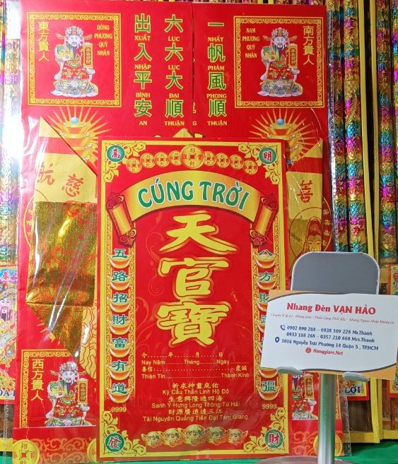 Phần Cúng Trời Bàn Thiên Phối Sẳn Xuồng Trung Quốc
