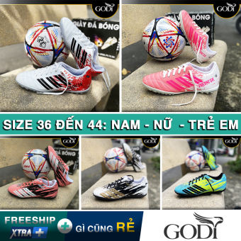 Giày đá banh nam nữ giá rẻ, giày bóng đá trẻ em con nít con gái kids KHÂU FULL ĐẾ size 36 size 37 size 38 đến 44, Godi