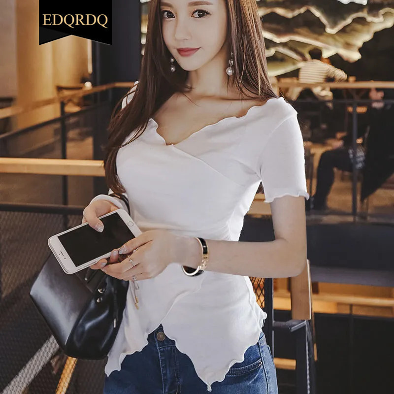 womens deep v neck tops