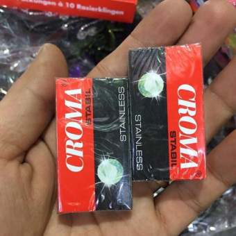 Hộp 10 lưỡi dao cạo râu CROMA Đức- dao cạo siêu sắc sử dụng được nhiều mục đích
