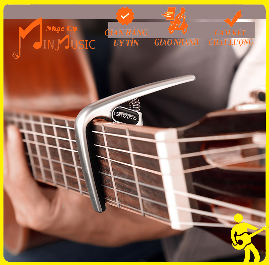 Capo Guitar cho đàn acoustic /classic Swiff K8 loại hợp kim cao cấp lò xo loại thép ko gỉ hàng chất lượng cao chính hãng