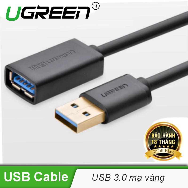Dây nối dài usb 3.0 mạ vàng ugreen us115