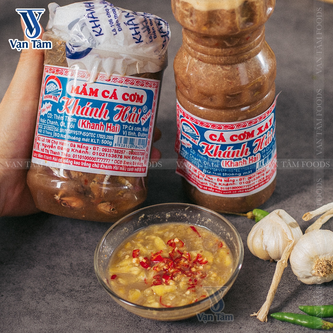 |Chính hiệu COMBO ĐẶC BIỆT| Mắm cá cơm Khánh Hải - Mắm nêm - Mắm cái đặc sản Đà Nẵng, đậm đà thơm ngon, 1 Hủ và 1 Chai loại 500gr
