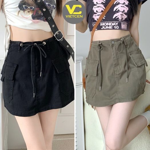 20+ cách phối đồ với chân váy kaki HOT TREND nhất hiện nay