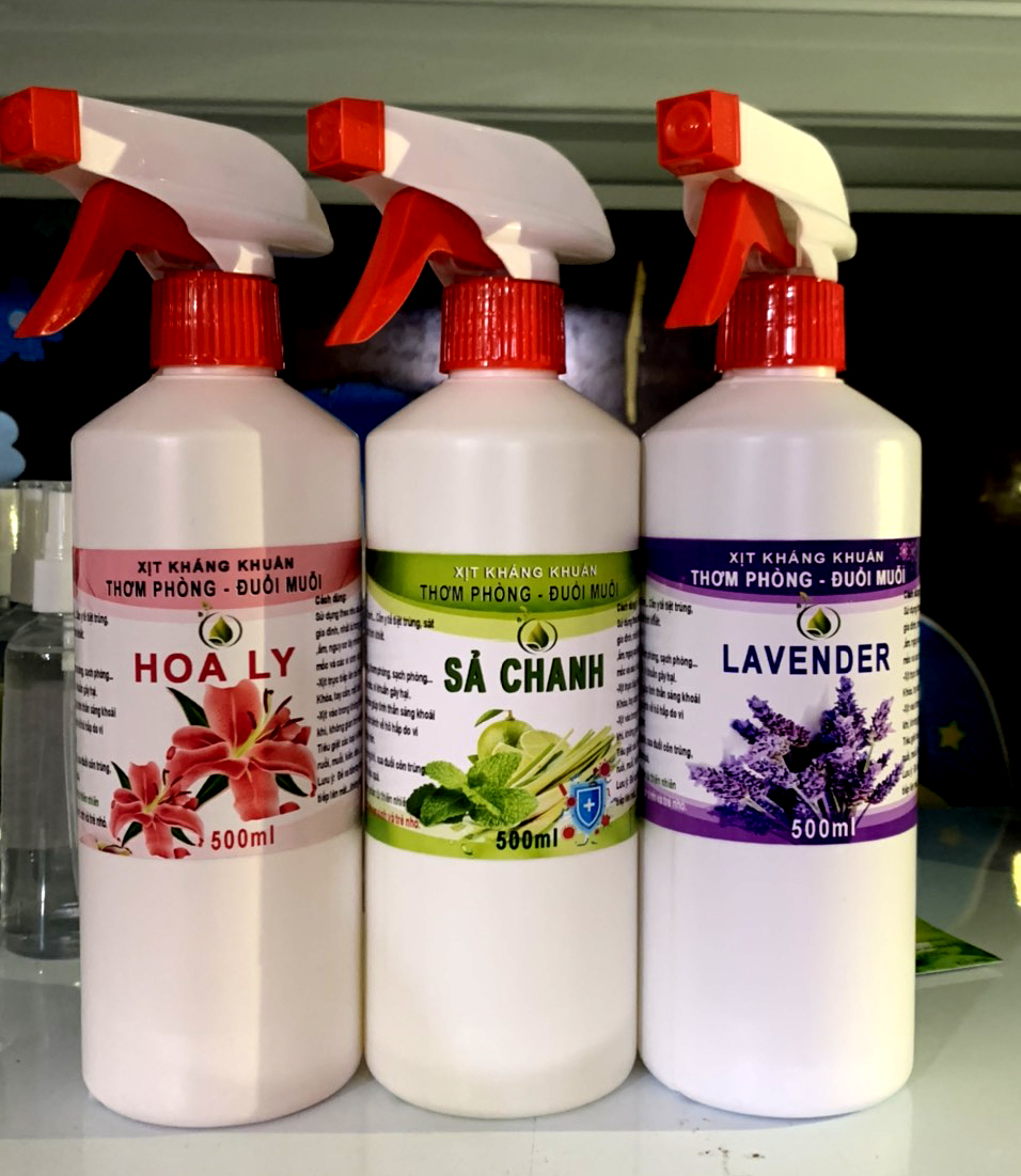500ML - CHAI XỊT thơm phòng,khử khuẩn hương sả chanh,tinh dầu sả chanh thơm phòng khử khuẩn, chai xịt diệt khuẩn