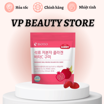 Kẹo Bổ Sung Collagen Lựu Boto Kẹo Dẻo Gummy Collagen Vitamin C - 30 Viên