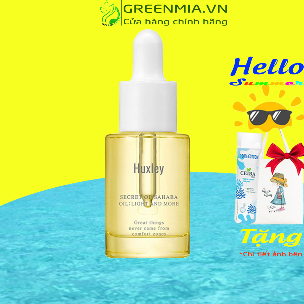Serum huxley dưỡng da secret of sahara oil light and more 5ml tinh chất dưỡng ẩm mềm mịn chống lão hóa
