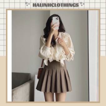 Chân váy xếp ly dáng ngắn, chân váy tennis hàn quốc