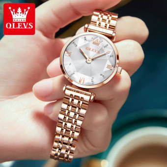 Thụy Sĩ Chứng Nhận OLEVS Wacth Đối Với Phụ Nữ Nước Bằng Chứng Bán 0Riginal Sang Trọng Thanh Lịch Kim Cương Quay Số Phong Cách Hàn Quốc