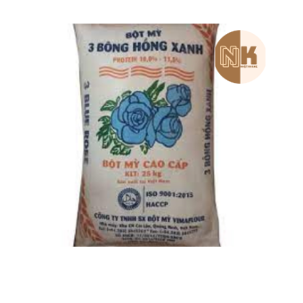 Bột bông hồng xanh 1kg , bột mì số làm bánh bao, bánh mì siêu xốp, ngon, tặng men nở hoặc giấy nến