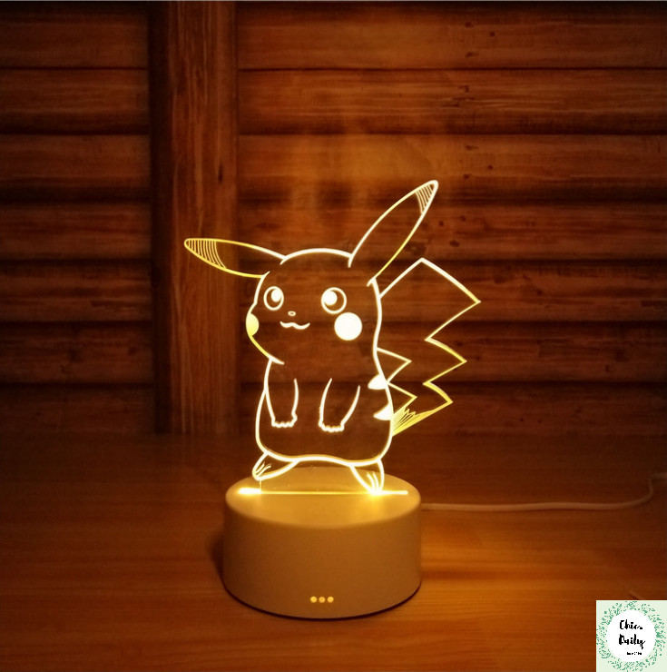 Đèn ngủ led 3d hình nhân vật hoạt hình game siêu cute để bàn đổi 3 màu trang trí phòng cực đẹp quà tặng sinh nhật valentine ý nghĩa giá rẻ
