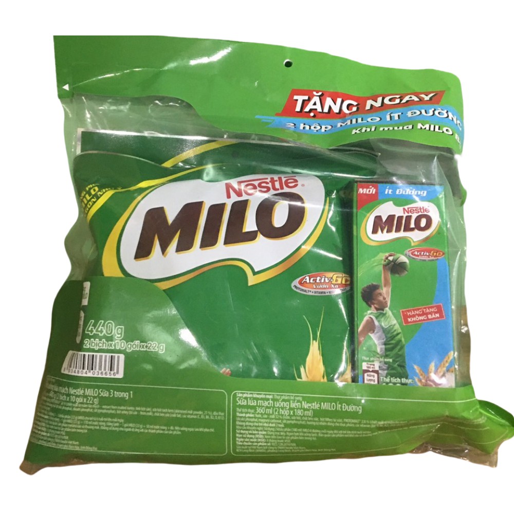 Bột milo 3in1 lúa mạch 15*22g