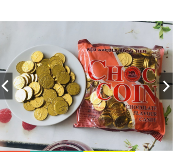 Socola hinh đồng tiền vàng tròn
