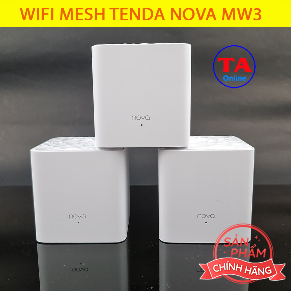 Wifi Mesh Tenda Nova MW3 - Ghép Nối Không Dây Cho Vùng Phổ Sóng Rộng - Bản Nội địa - Bảo Hành 2 Năm