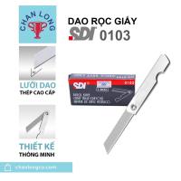 Dao Rọc Giấydao xếp 0103 chính hãng SDI hộp 12 dao mini bằng thépgập gọn tiện dụng rọc giấy gọt bút chì rọc hàng