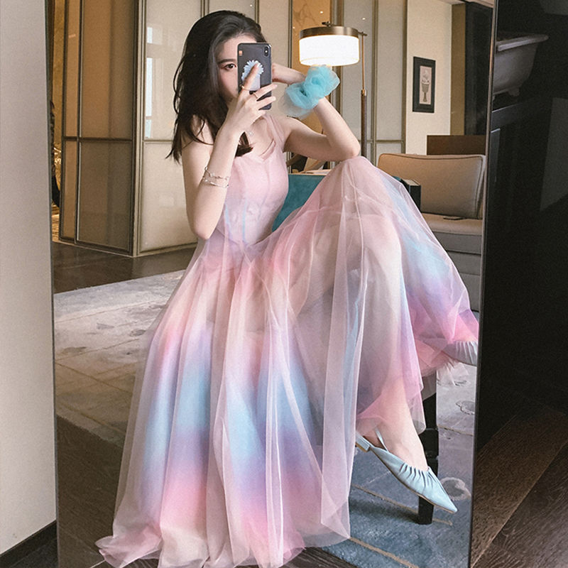 summer rainbow dress