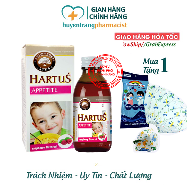✔️️️ Siro Hartus' Appetite nhập khẩu Châu Âu - Trẻ hết biếng ăn, nhanh tăng cân