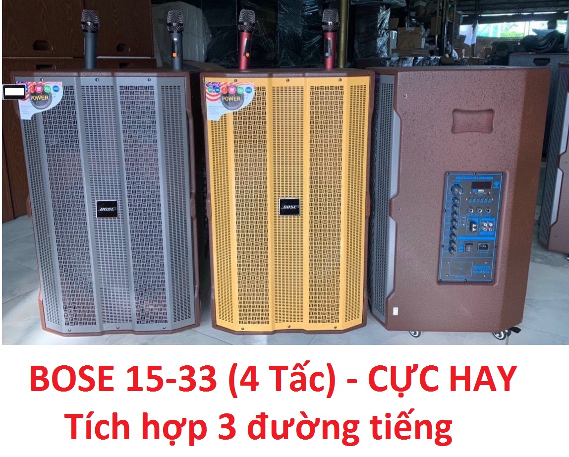 Loa kéo bluetooth cao cấp bose 15-33 loa gỗ - cực hay