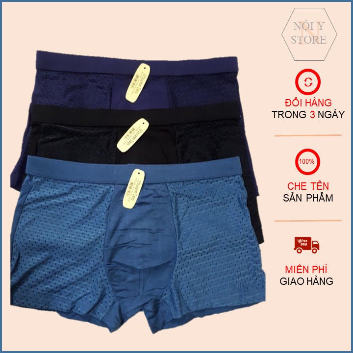 Combo 4 quần sịp đùi boxer thông hơi thoáng mát - quần lót nam - quần lót nam đùi - quần lót nam cao cấp