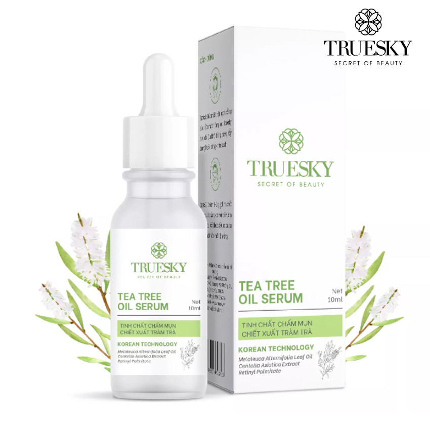 Serum chấm mụn Truesky chiết xuất tràm trà giúp làm dịu da, làm mờ vết thâm và giảm mụn 10ml - Tea Tree Oil