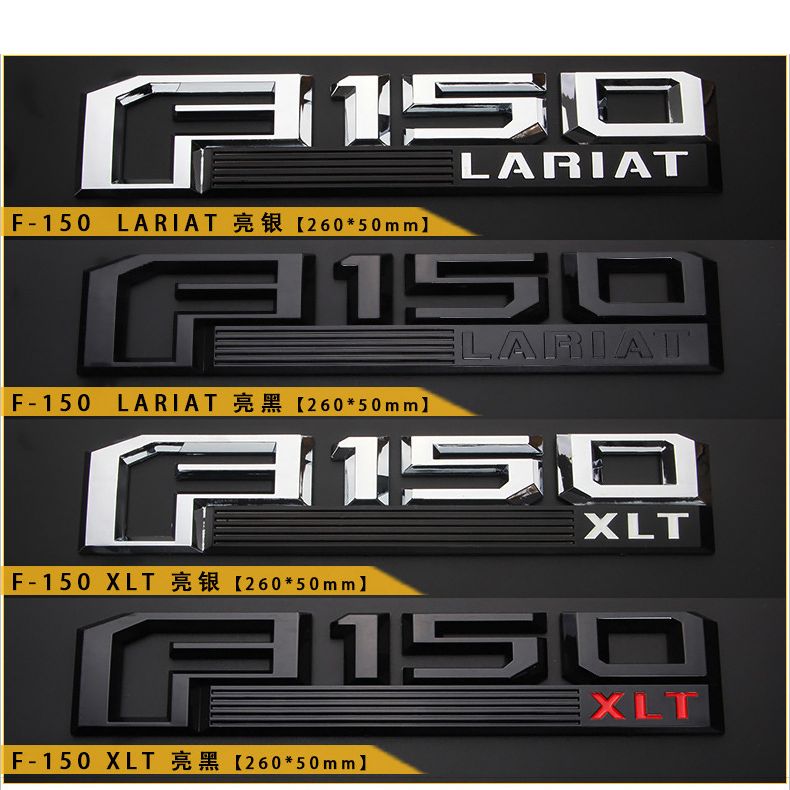 Biểu tượng thư cho ford f150 lariat f150xlt cốp sau logo hông xe huy hiệu fender rim sticker trang trí ô tô các bộ phận