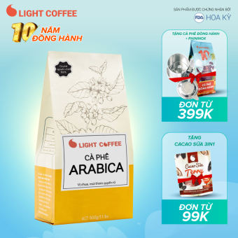 Cafe hạt Arabica nguyên chất 100% - Light Coffee - 500gr