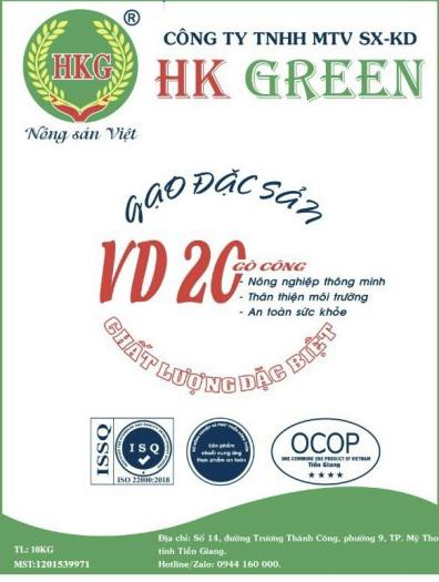 Gạo đặc sản VD 20 Gò Công túi 10 kg