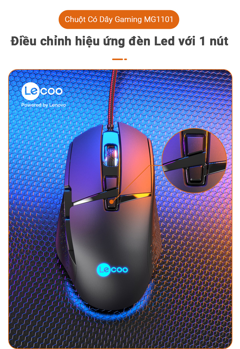 Chuột quang gaming e-sports Lecoo MG1101