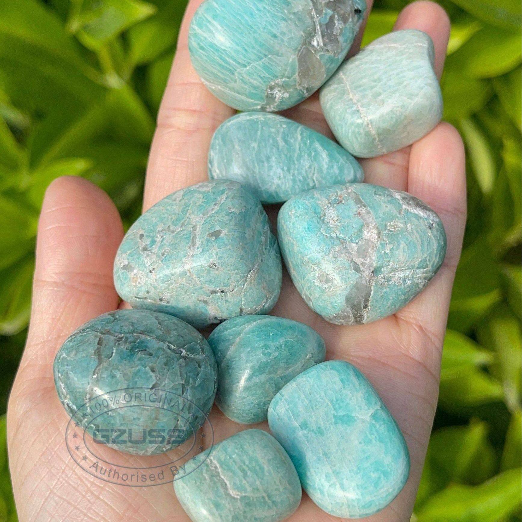 Đá Amazonit-Amazonit đá tự nhiên Madagascar với thạch anh khói, Lepidolite, VÙI thạch anh-tinh thể Amazonit-Đá Amazonit