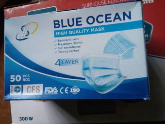 Hộp 50 cái khẩu trang y tế 4 lớp - BLUE OCEAN