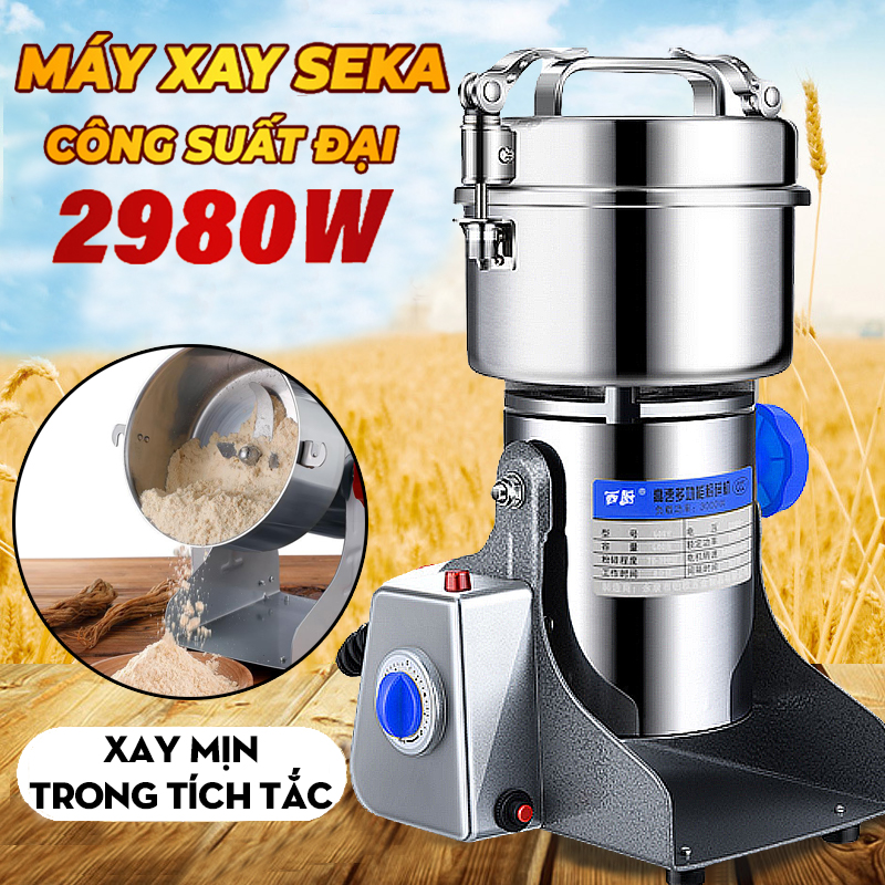 [RẺ SẬP SÀN] Máy xay đa năng SEKA  - Công suất 2890W - 3 Lưỡi xay kép - Máy xay tỏi ớt - Cối xay tiêu - Máy xay mini - Máy Xay Bột Cho Bé - Máy xay nghiền công nghiệp