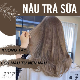 [ Q.8] KEM NHUỘM TÓC NÂU TRÀ SỮA - NHUỘM TRÊN NỀN NÂU VÀNG LEVEL 6-7+TẶNG KÈM OXY