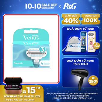 Lưỡi Dao Cạo GILLETTE Venus Spa/Smooth Vỉ 4 Lưỡi