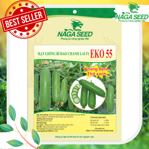 Gói 0.2G Hạt Giống Bí Đao Chanh Lai F1 - EKO 55, Sinh Trưởng Kháng Bệnh Tốt, Sai Trái, Thu Bền, Winter Melon, Green Squash