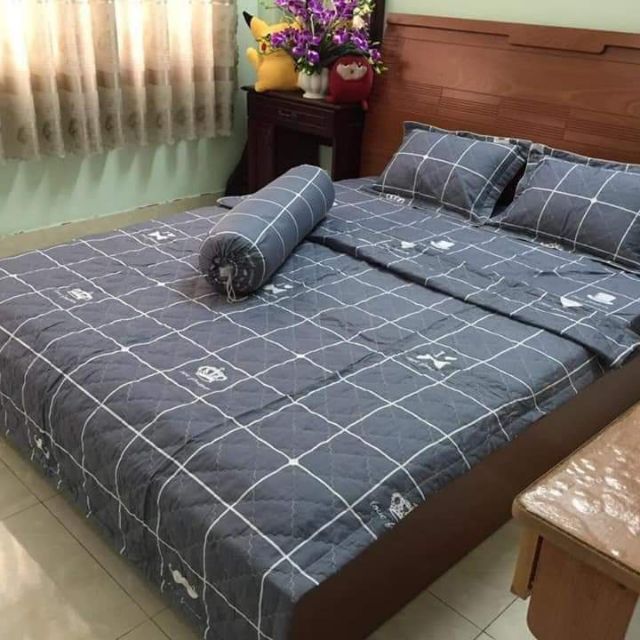Bộ chăn ga gối 5 món mẫu vương niệm.