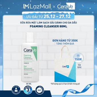 Sữa rửa mặt giúp làm sạch sâu dành cho da dầu CeraVe Foaming Facial Cleanser 88ml