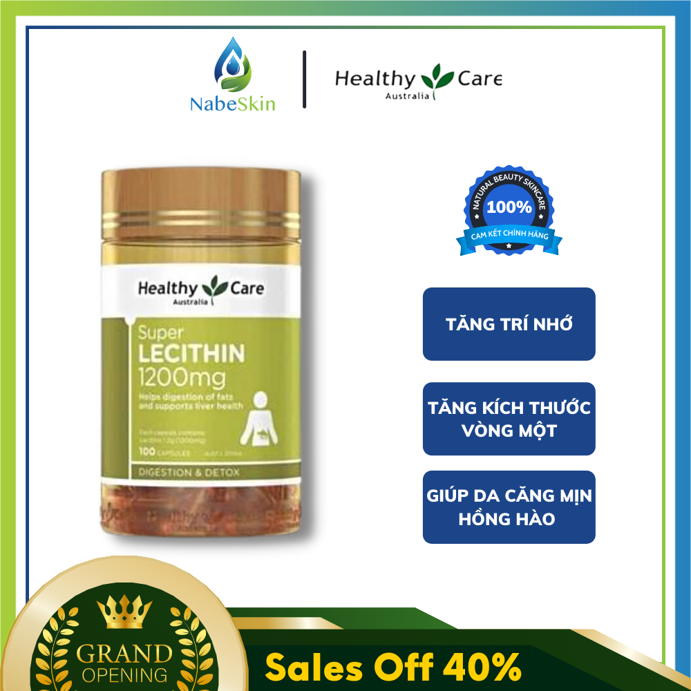 Healthy care - 100 viên uống mầm đậu nành