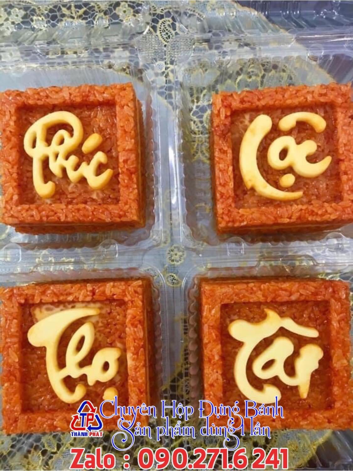 100 Hộp 4 ngăn đựng 4 bánh trung thu 2023 100g- 150g-200g -H43 đựng bánh Flan caramel