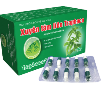 Xuyên Tâm Liên Traphaco Hộp 100 Viên Nang Cứng - Tăng Cường Miễn Dịch, Hỗ Trợ Bảo Vệ Phổi