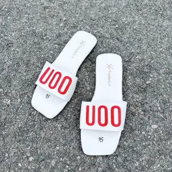 Dép nữ,Dép lê thời trang quai ngang 4 màu cục xinh, Dép nữ đế bệt mẫu mới hottrend