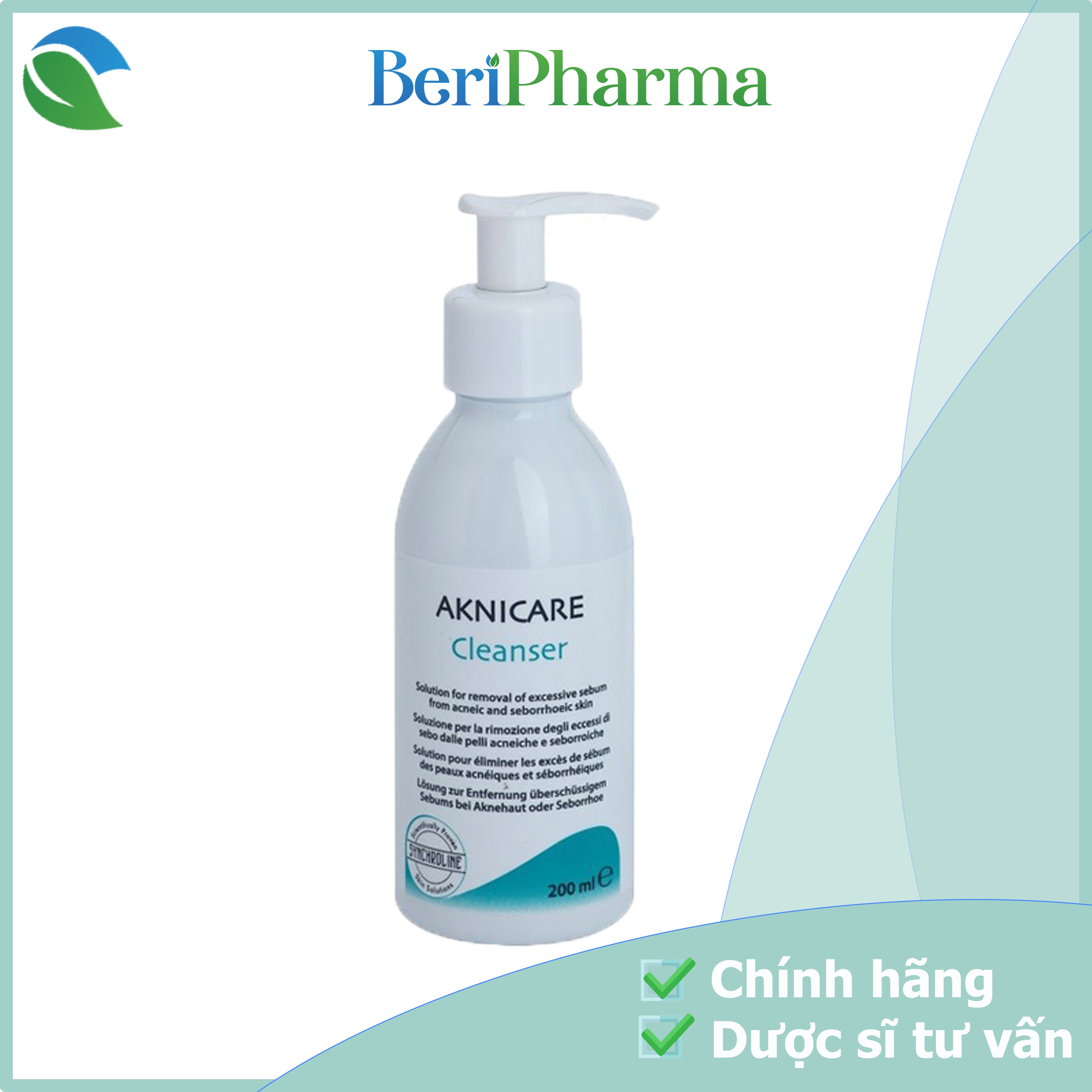 [HCM]Aknicare Gel Rửa Mặt Cho Da Dầu Mụn Cleanser 200ml