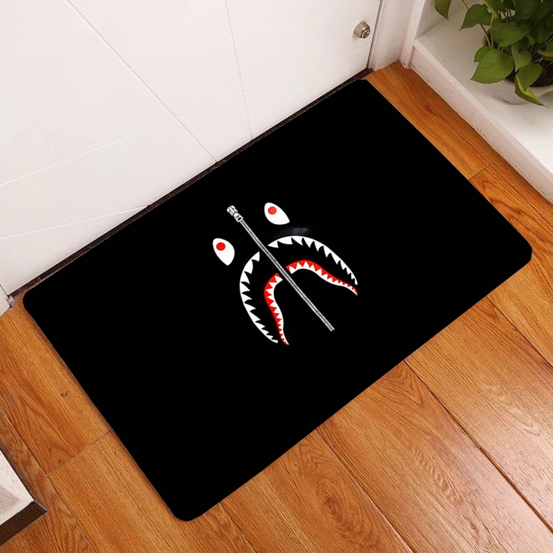 Japanese Fashion bape Series pattern carpet animation trend Ape head rug  Children's room or Large area yoga mat in living room