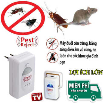 Máy Đuổi Chuột Máy Đuổi Các Loại Côn Trùng Pest Reject Bằng Sóng Âm Hiệu Quả Bảo Vệ Sức Khỏe An Toàn Khi Sử Dụng Thiết Kế Nhỏ Gọn Trang Nhã Có Đèn Báo Sáng Ban Đêm Thay Cho Đèn Ngủ.không gây hại tới con người