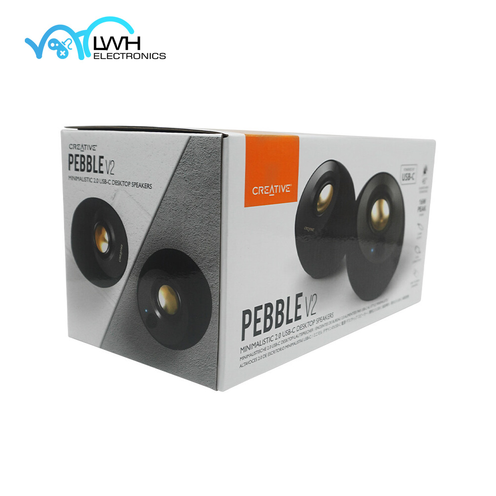 Creative pebble V3 desktop / Laptop speaker with USB, Type-C, Bluetooth, Aux, Unboxing