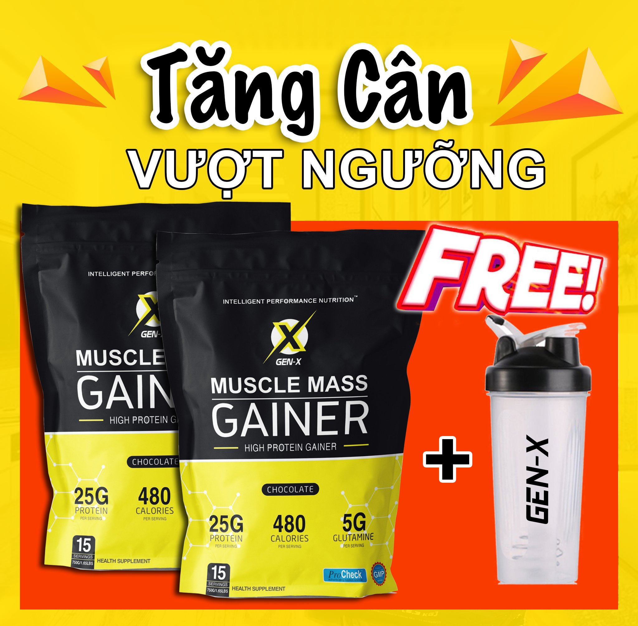 ComBo 2 Túi Sữa Tăng Cân Mass Gainer + Quà Tặng