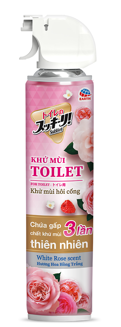 Bình Xịt Khử mùi Toilet Sukkiri 320ml xịt nén khí tinh dầu thơm siêu khử mùi hôi hôi cống gây khó chịu sang trọng
